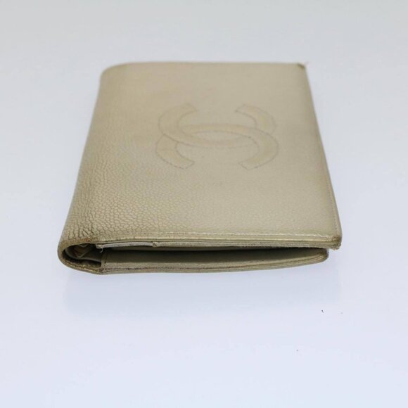 CHANEL Wallet Caviar Skin Silver CC Auth bs9534 - Picture 3 of 15